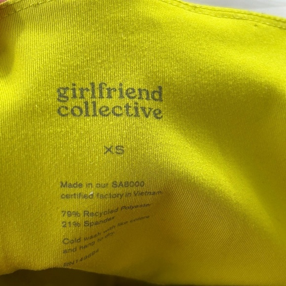 GIRLFRIEND COLLECTIVE High Rise Bike Shorts in Chartreuse - Picture 7 of 12